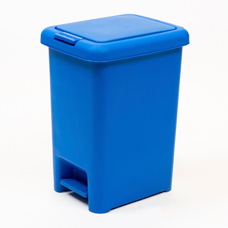 GENERICO - Basurero 10 Litros con Pedal Central Azul