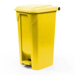 GENERICO - Basurero 100 Litros con pedal central Amarillo