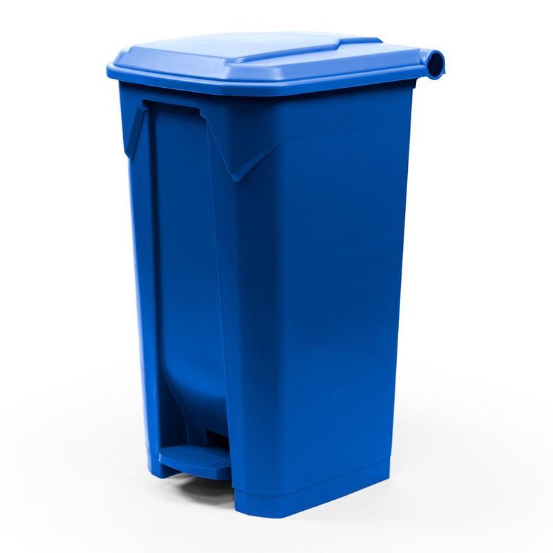 GENERICO - Basurero 100 Litros con pedal central Azul