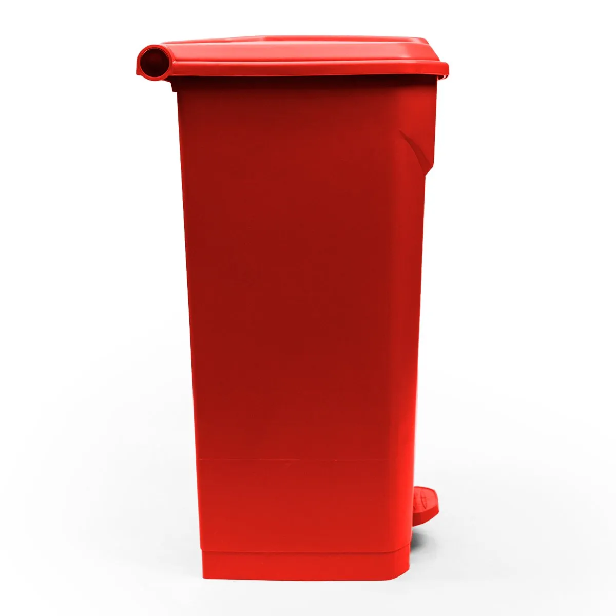 GENERICO - Basurero 100 Litros con pedal central Rojo