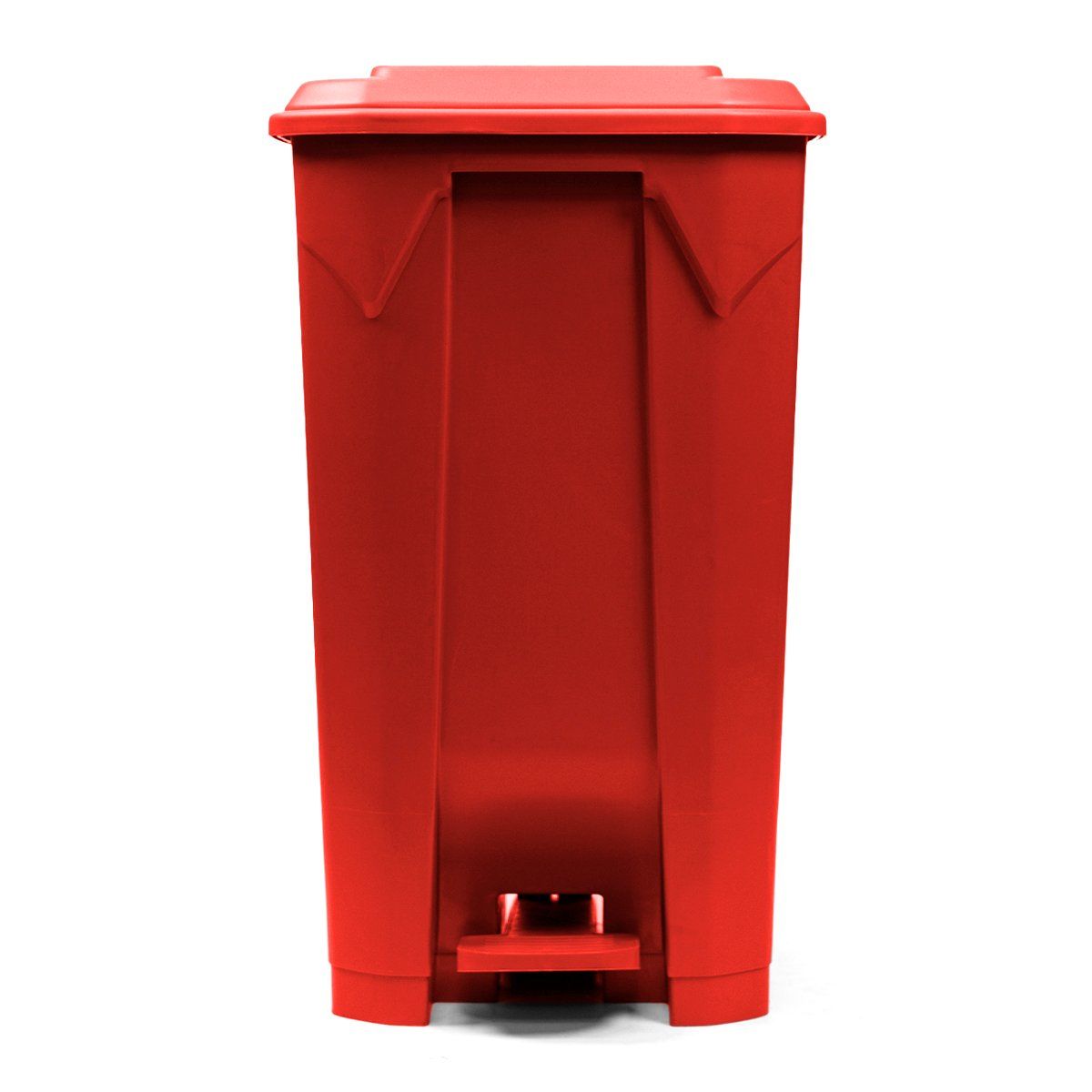 GENERICO - Basurero 100 Litros con pedal central Rojo