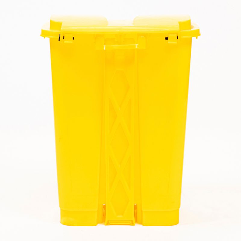 GENERICO - Basurero 16 Litros con Pedal Central Amarillo