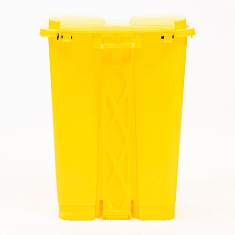 GENERICO - Basurero 16 Litros con Pedal Central Amarillo
