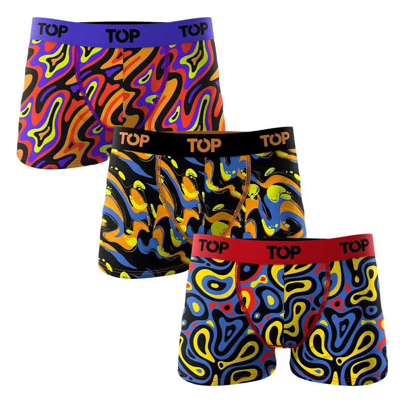 TOP - Bóxer Medio Niño Algodón Pack 3 Neón C2 Top