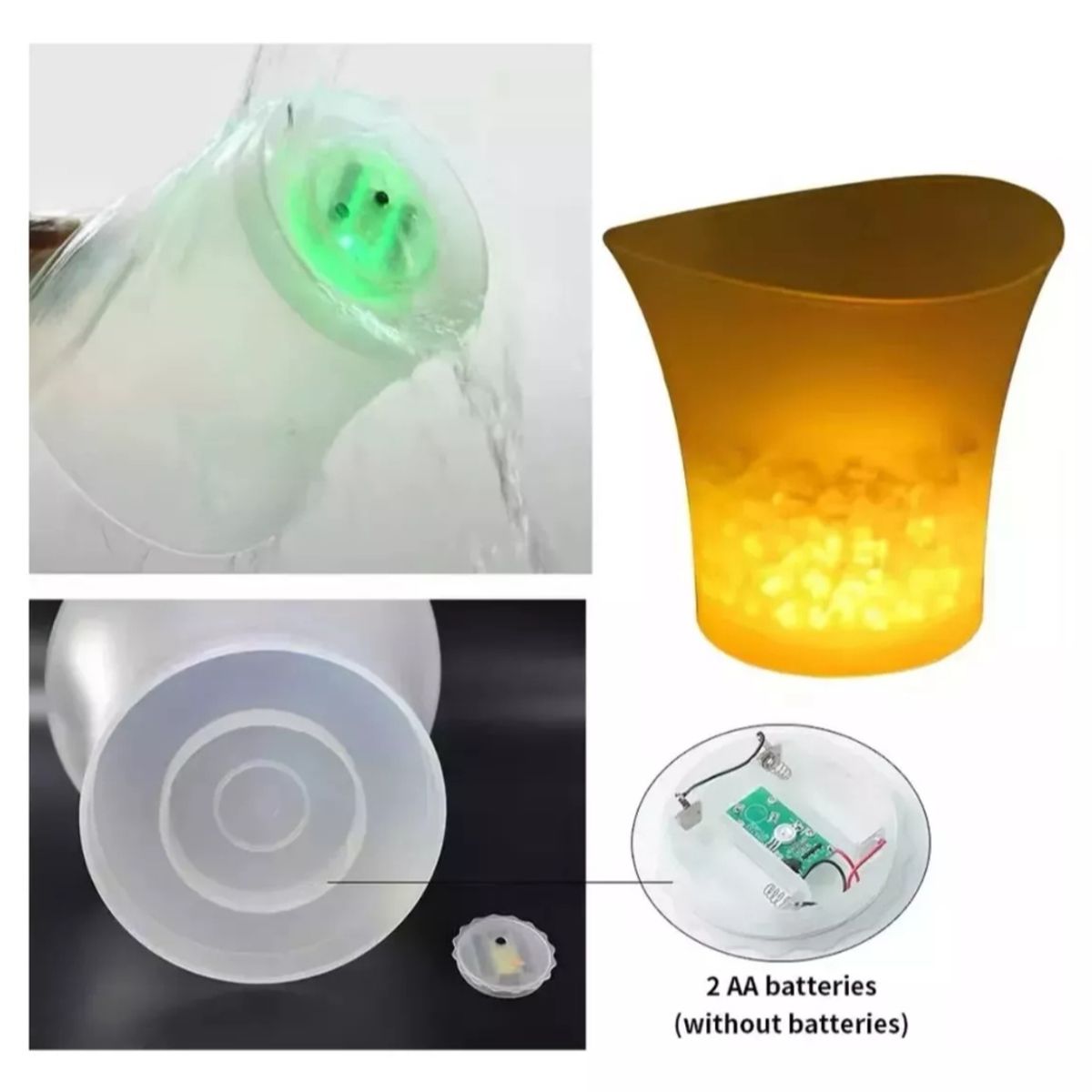 GENERICO - Hielera Parlante Cubetera Led Rgb Bluetooth Grande 5l