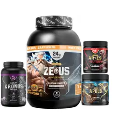 PALIKOS FITNESS - Proteina CP 1kg Cappuccino Creatina 300g Pre entreno Ares BCAA kronos