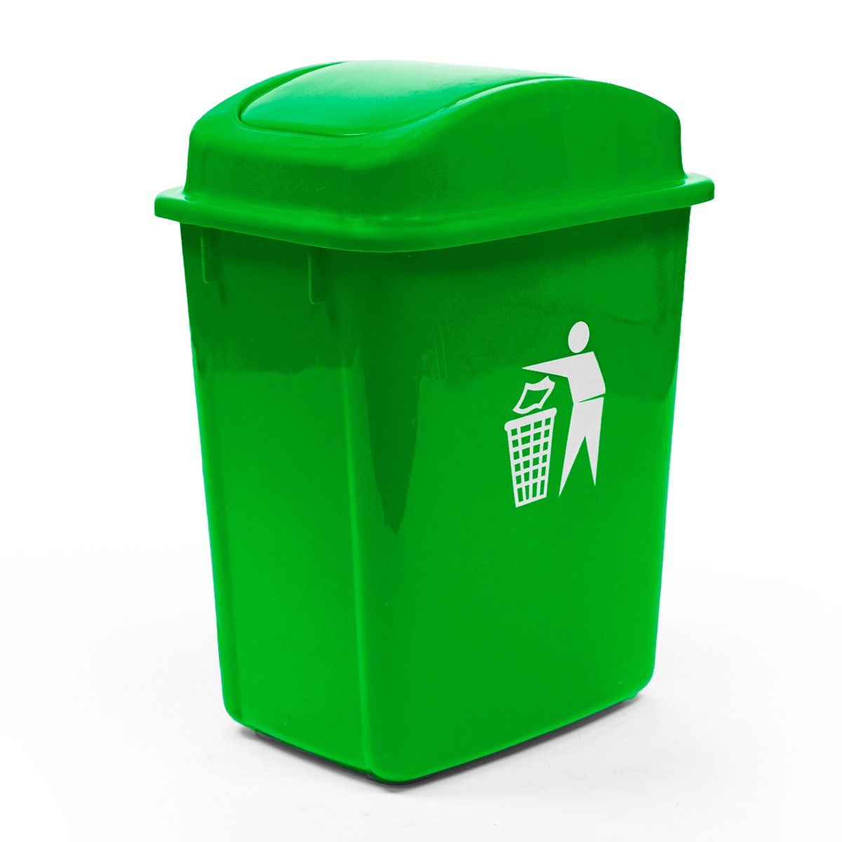 GENERICO - Basurero 30 Litros Tapa Vaiven Verde