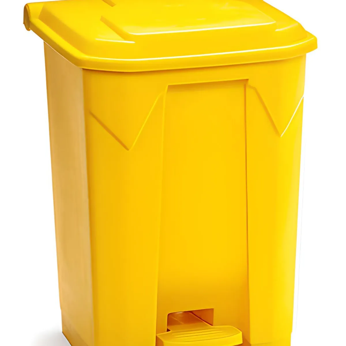 GENERICO - Basurero 50 Litros con pedal central Amarillo