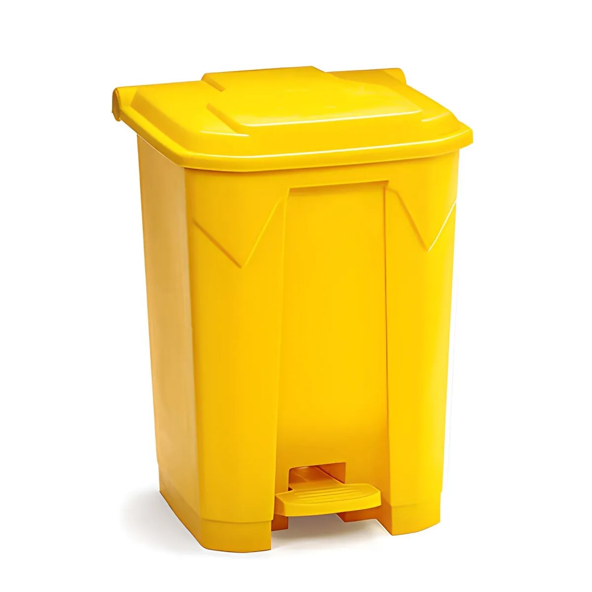 GENERICO - Basurero 50 Litros con pedal central Amarillo