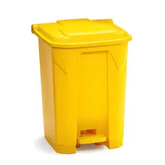 GENERICO - Basurero 50 Litros con pedal central Amarillo