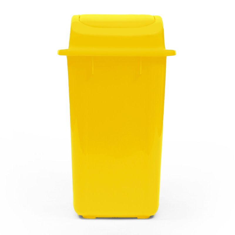 GENERICO - Basurero 30 Litros Tapa Vaiven Amarillo