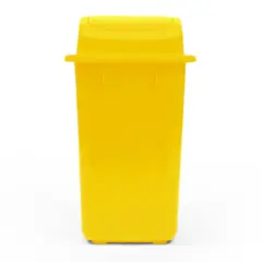 GENERICO - Basurero 30 Litros Tapa Vaiven Amarillo