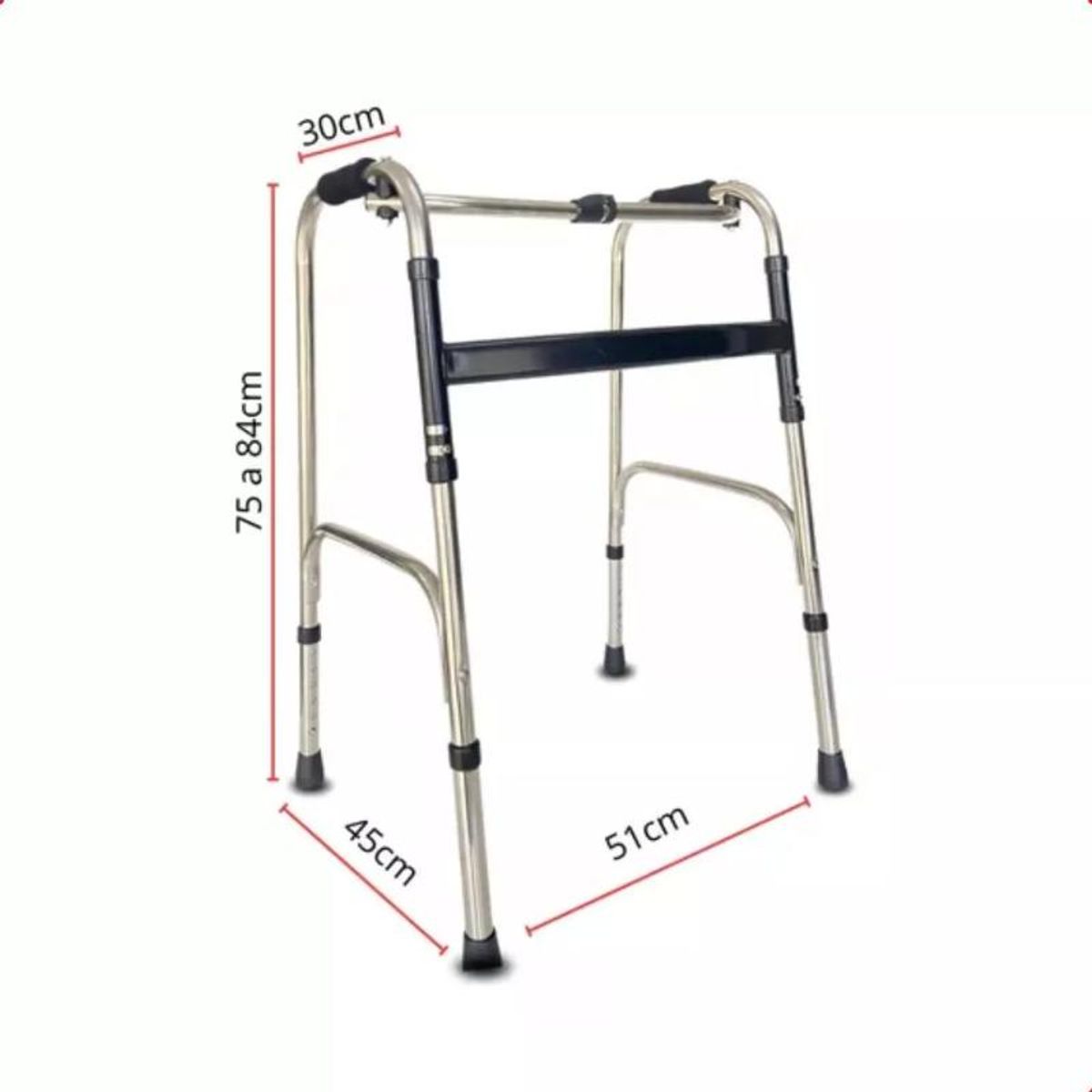 GENERICO - Andador Ortopédico Ajustable Plegable Adulto Mayor Burrito