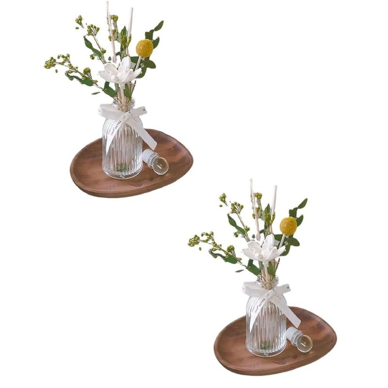 GENERICO - Pack X2 Difusor Aromaterapia Jarrón Floral Aceite Aromático