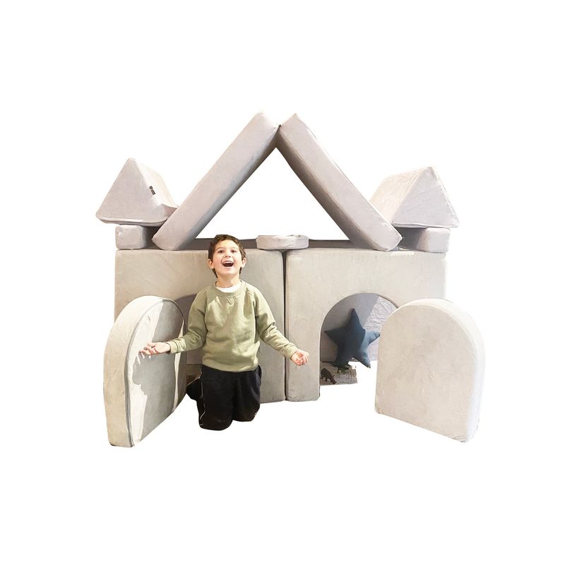 BLOKIDS - Puerta Para Sillón De Juegos Blokid Para Niños Gris Claro