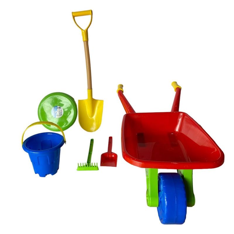 GENERICO - Set Juguete de Playa Carretilla + 5 Accesorios