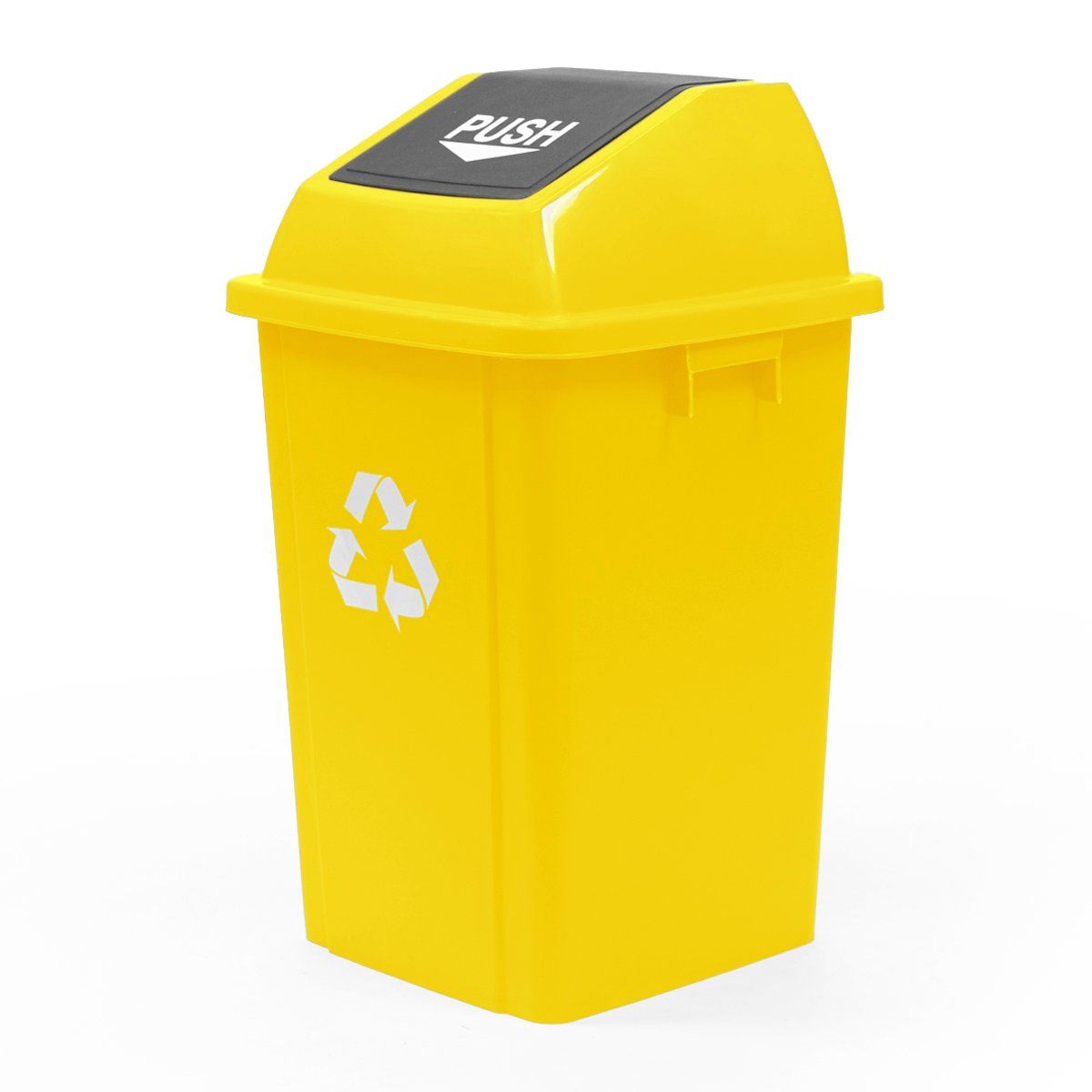 GENERICO - Basurero 60 Litros Tapa Push Amarillo
