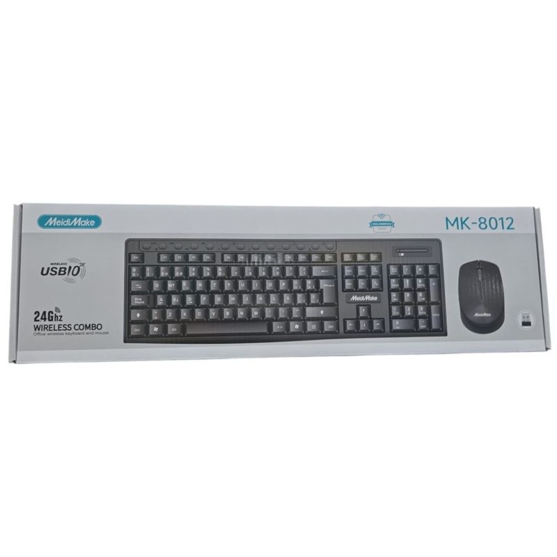 ANGELES DEL HOGAR - Teclado y Mouse Inalambrico MK-8012 Negro