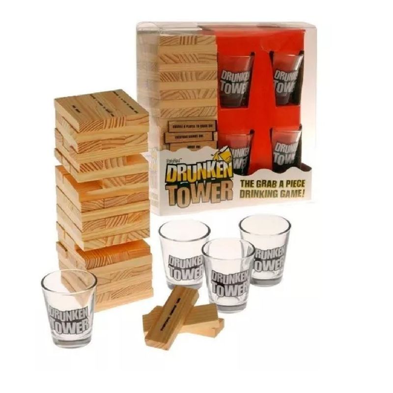 ANGELES DEL HOGAR - Juego Jenga Shots Drunken Tower Retos Fiesta