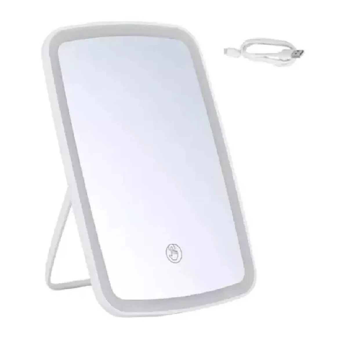 ANGELES DEL HOGAR - Espejo De Maquillaje Tocador Luz Led Recargable Ajustable