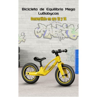 Imagen 2 del producto Bicicleta de Equilibrio Convertible Aro 12 y 14 Rosada