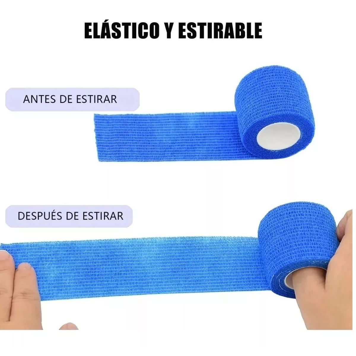 GENERICO - Pack X 5 Venda Coban Cinta Para Vendaje Cohesiva 10cm X4,5m