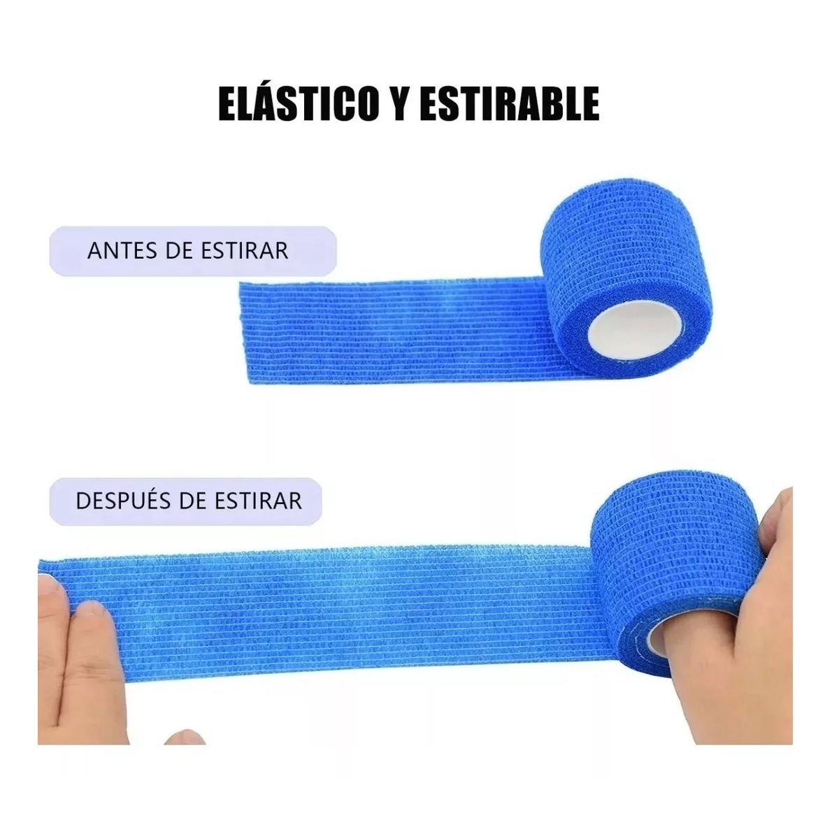 GENERICO - Pack X 5 Venda Coban Cinta Para Vendaje Cohesiva 10cm X4,5m