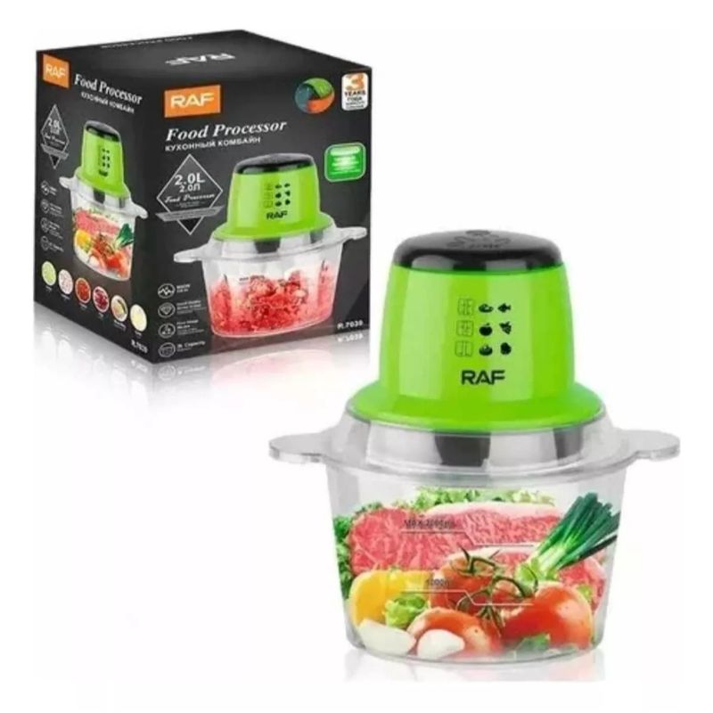 GENERICO - Procesador Picador Moledor Alimentos Carne Verduras Fruta 2l