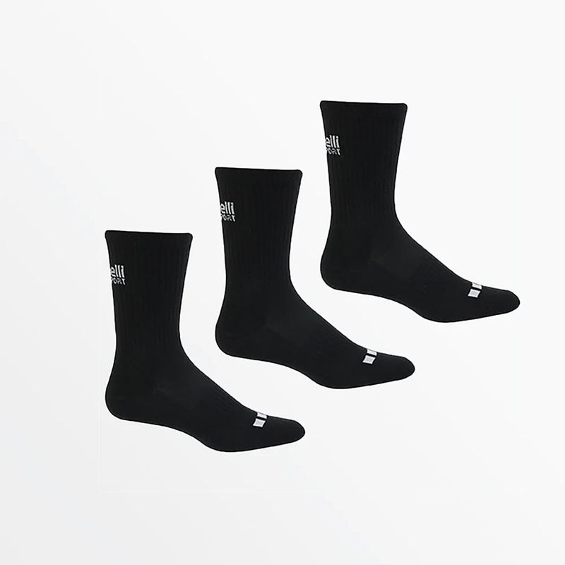 CAPELLISPORT - Tripack Calcetines Negros Acolchados CS-COOL Tech Capelli