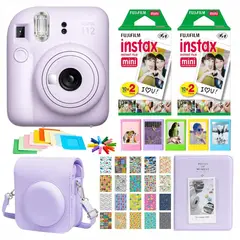 FUJIFILM - SET COMPLETO CÁMARA INSTAX MINI 12 +40 PELÍCULAS +ACCESORIOS