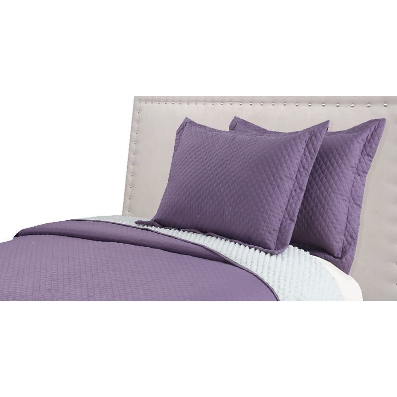 ANDES - QUILT ANDES SHERPA LISO MORADO 2 PLAZAS