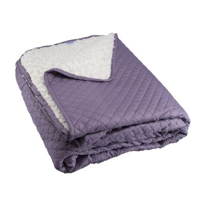 Imagen 2 del producto QUILT SHERPA LISO MORADO 2 PLAZAS