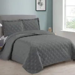 ANDES - QUILT LISO GRIS KING