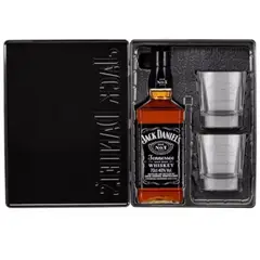 JACK DANIELS - N7 + 2 Vasos Originales, Estuche Metálico