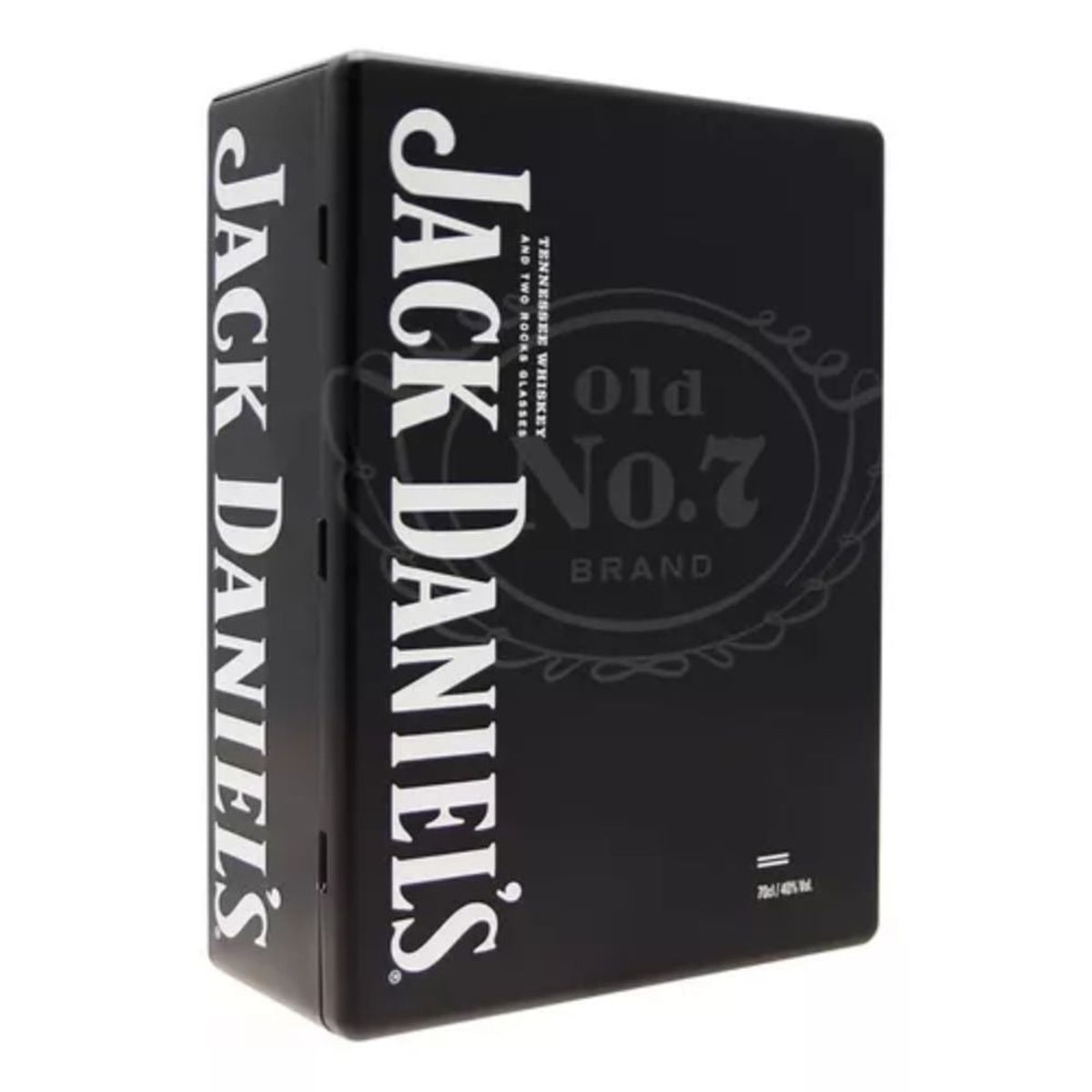 JACK DANIELS - Jack Daniels N7 + 2 Vasos Originales, Estuche Metálico