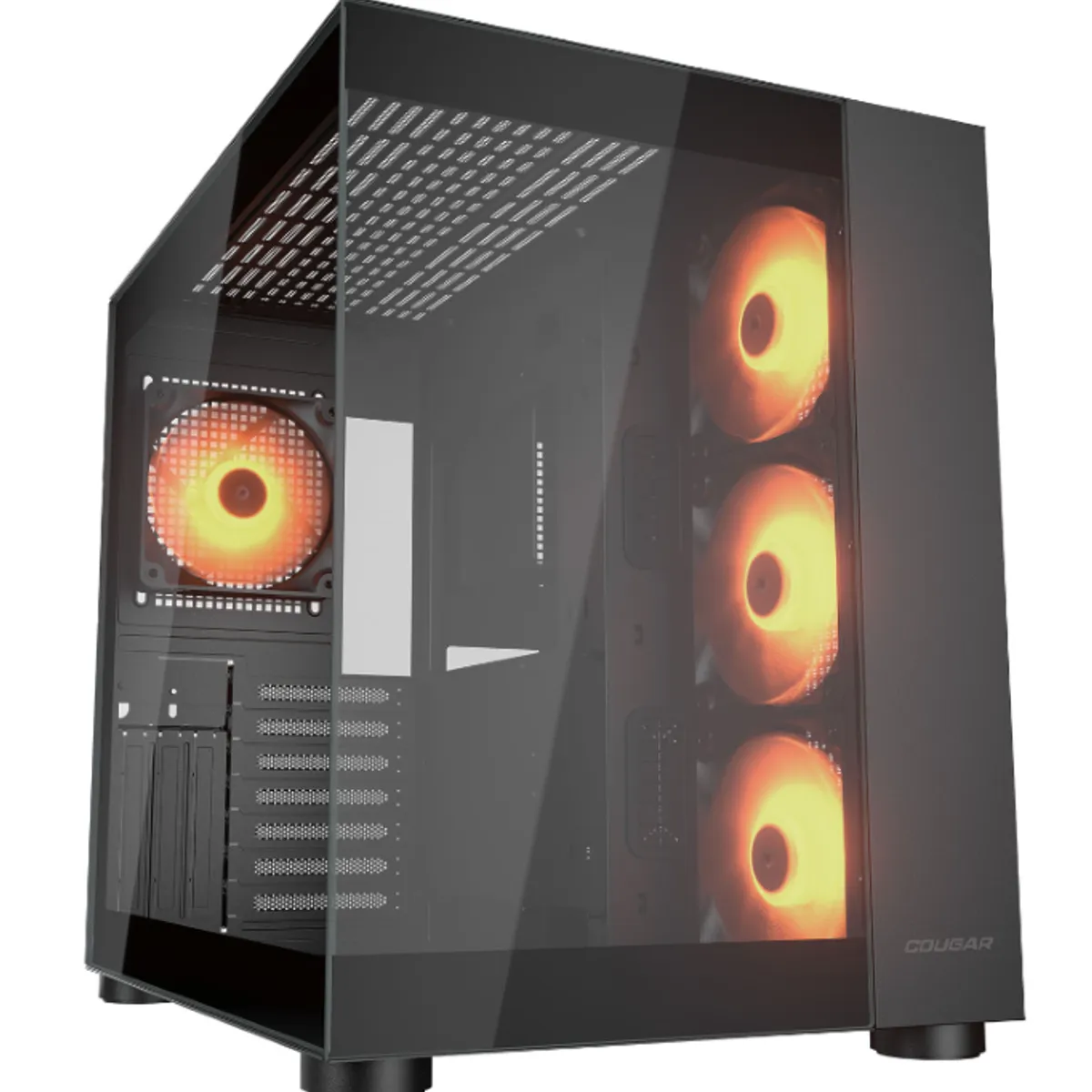 COUGAR - Gabinete - Cougar FV150 RGB - Sfuente - ATX - Negro