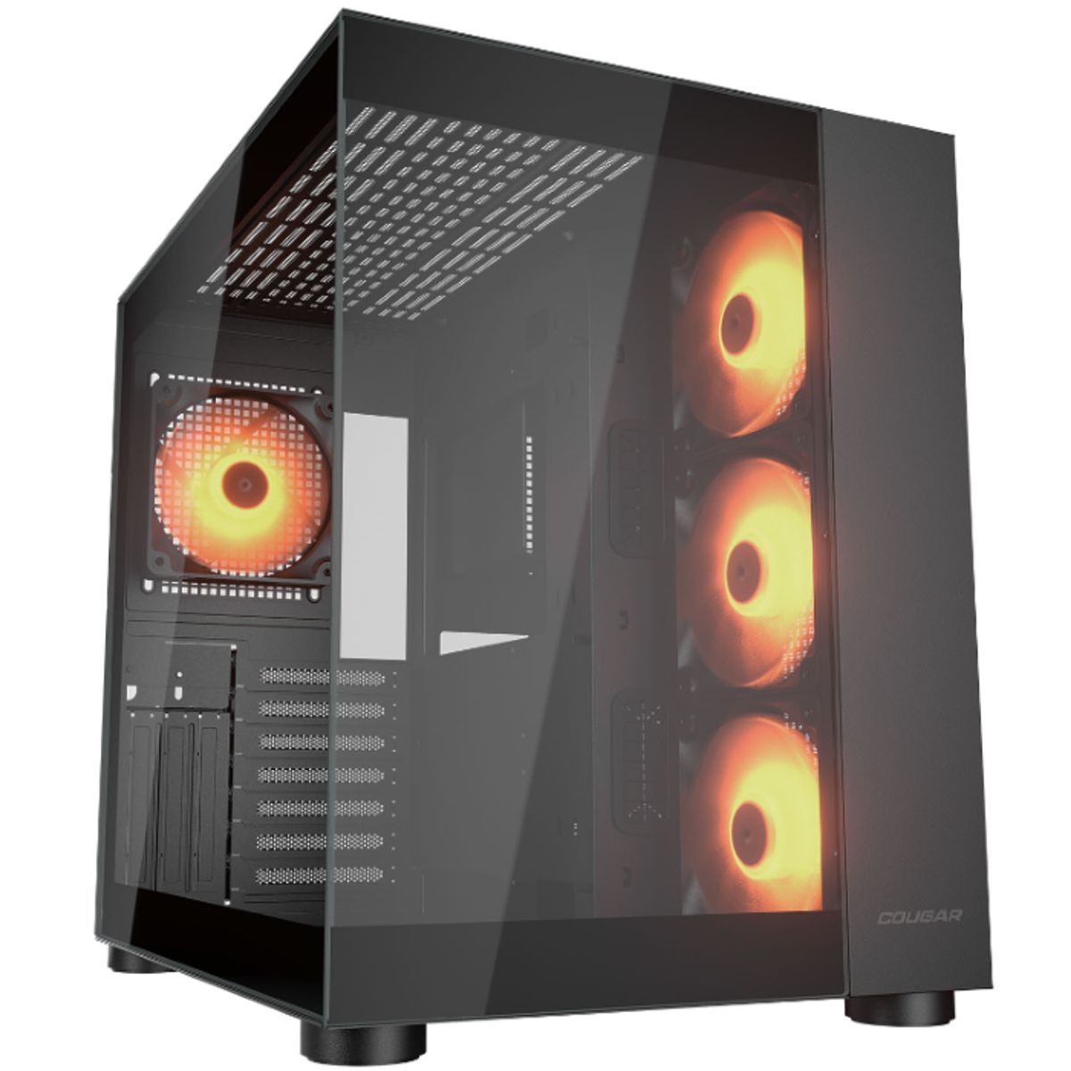 COUGAR - Gabinete - Cougar FV150 RGB - Sfuente - ATX - Negro