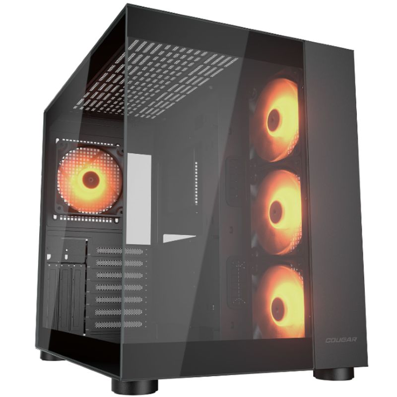 COUGAR - Gabinete - Cougar FV150 RGB - Sfuente - ATX - Negro