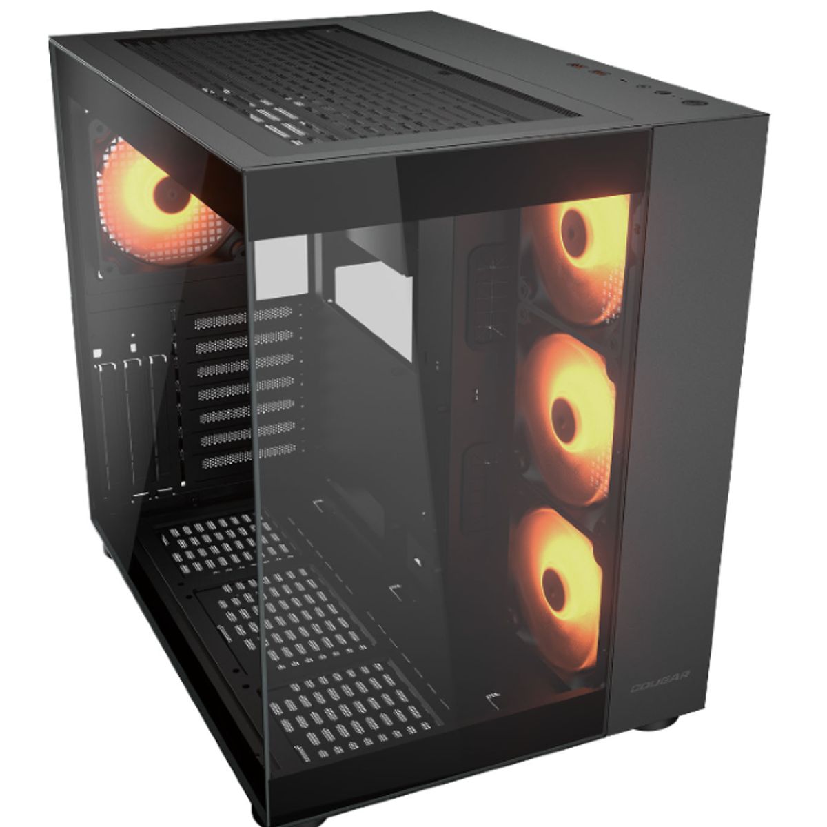 COUGAR - Gabinete - Cougar FV150 RGB - Sfuente - ATX - Negro