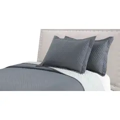 ANDES - QUILT SHERPA LISO GRIS 2 PLAZAS