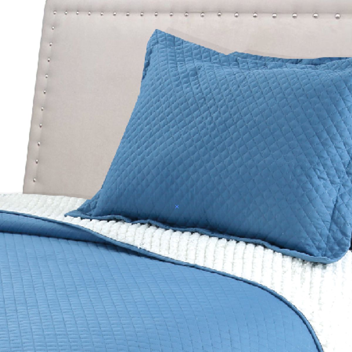 ANDES - QUILT ANDES SHERPA LISO AZUL 2 PLAZAS