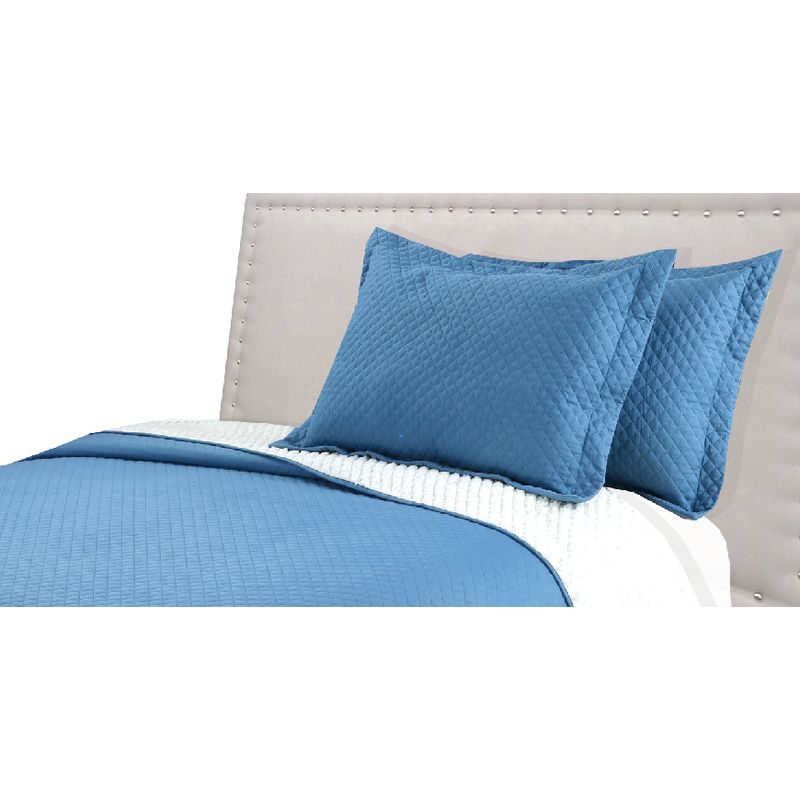 ANDES - QUILT ANDES SHERPA LISO AZUL 2 PLAZAS