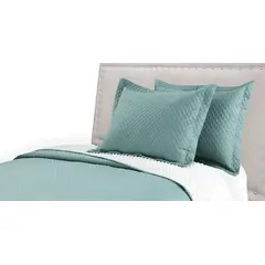 ANDES - QUILT SHERPA LISO VERDE 2 PLAZAS