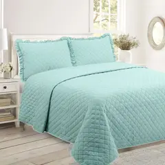 ANDES - QUILT ROMANTIC 1.5 PLAZAS AQUA