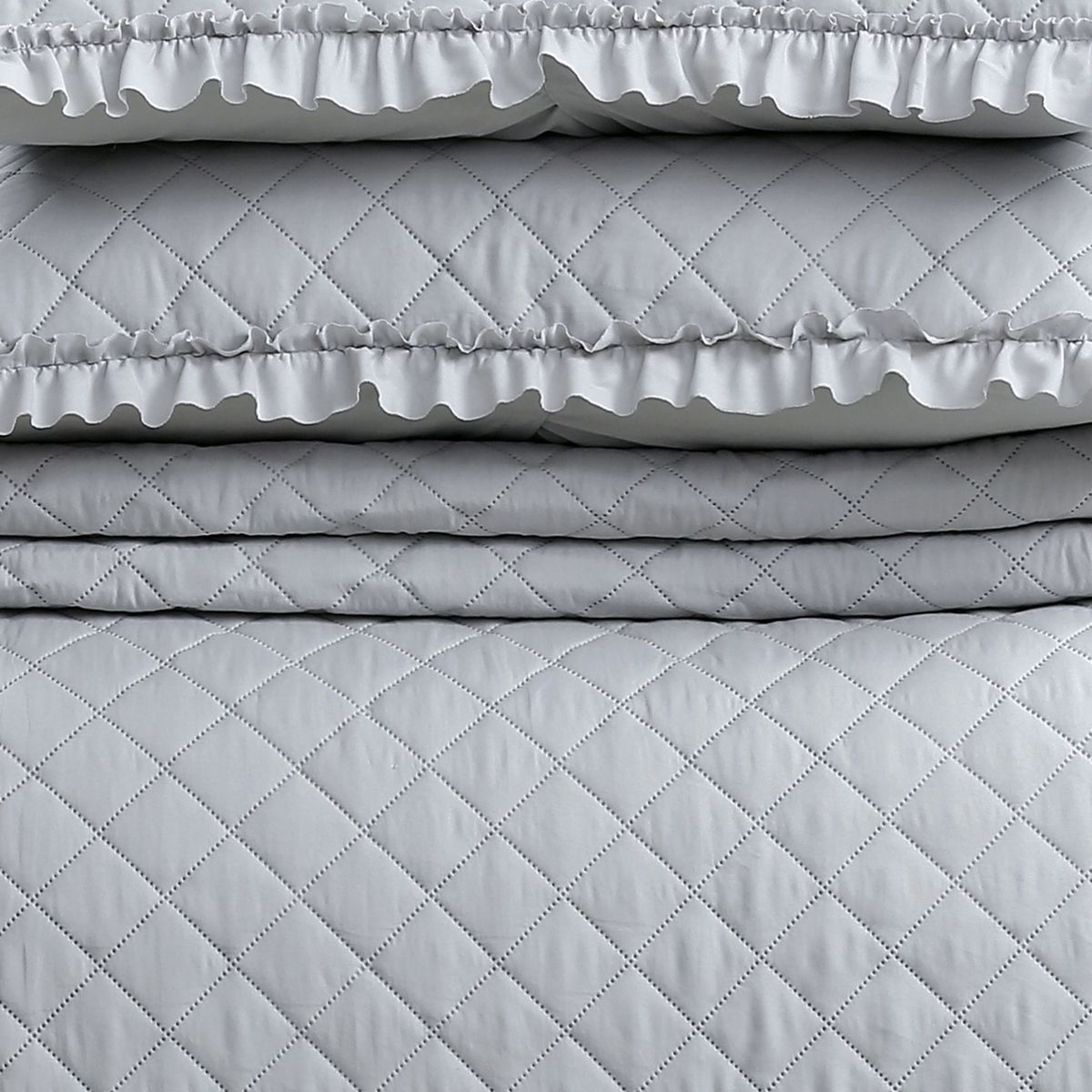 ANDES - QUILT ANDES ROMANTIC 2 PLAZAS GRIS