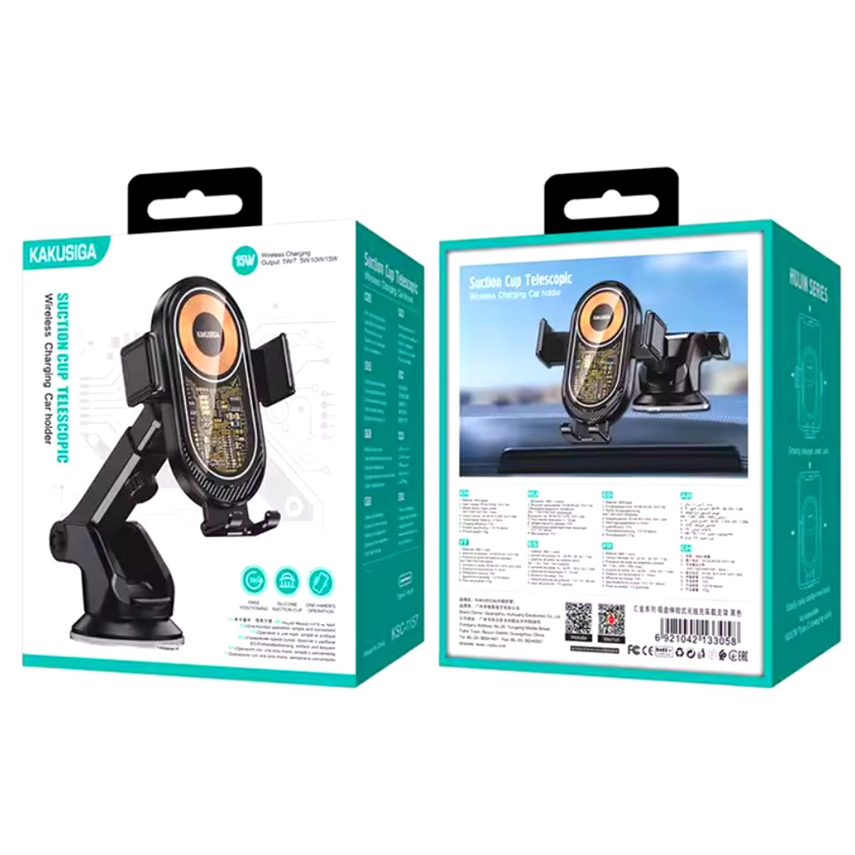 GENERICO - Cargador Inteligente Inalámbrico De Télefono Para Vehículos Kakusiga