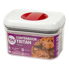 KITCHENWARE - CONTENEDOR HERMÉTICO RECTANGULAR 850ML TRITAN -