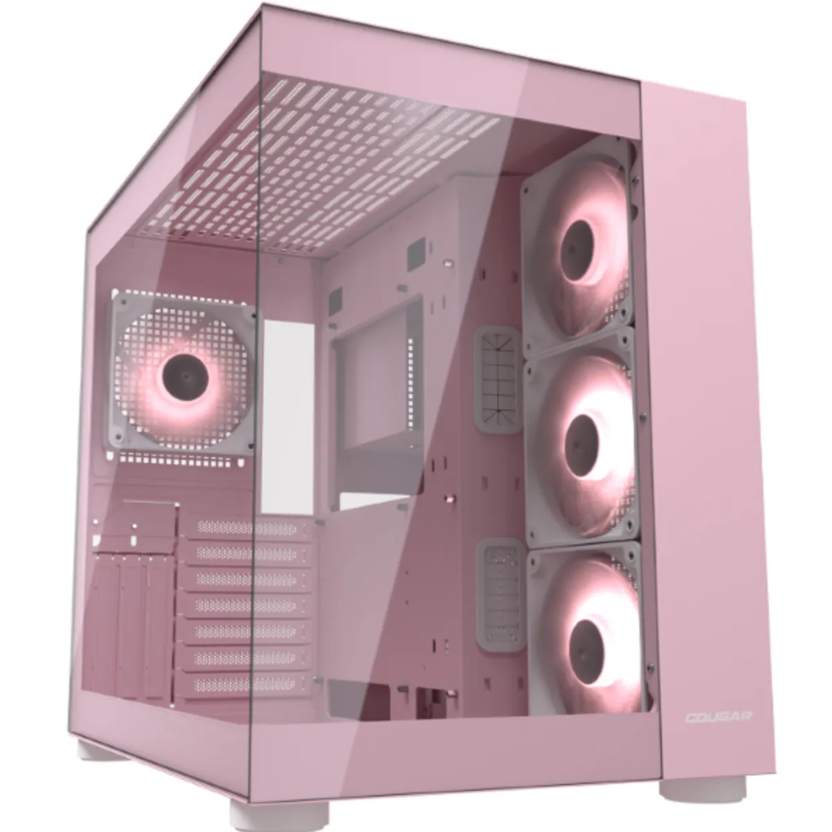 COUGAR - Gabinete - Cougar FV150 RGB - Sfuente - ATX - Rosado