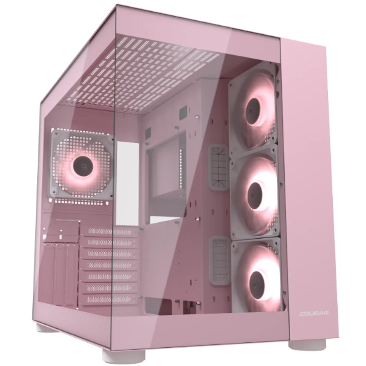 COUGAR - Gabinete - Cougar FV150 RGB - Sfuente - ATX - Rosado