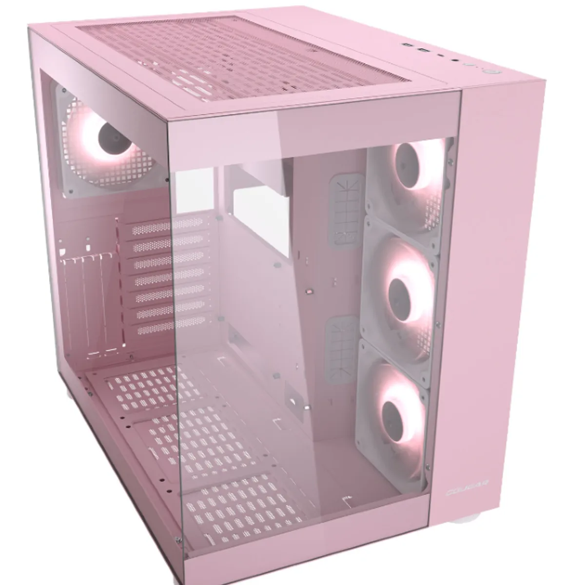 COUGAR - Gabinete - Cougar FV150 RGB - Sfuente - ATX - Rosado